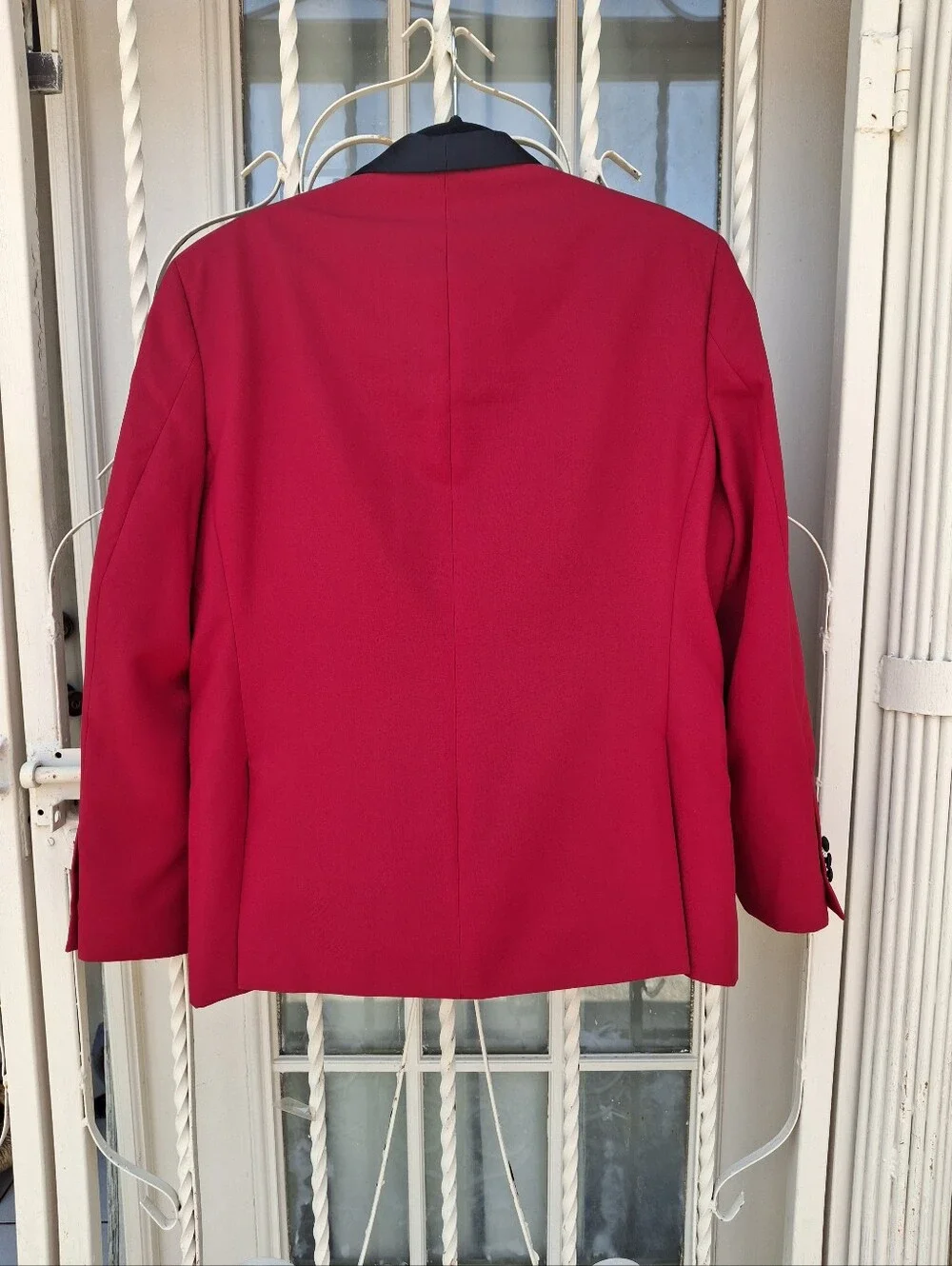 Egara Red and Black Satin Shawl Collar Tuxedo Dinner Jacket  Men Size 42S